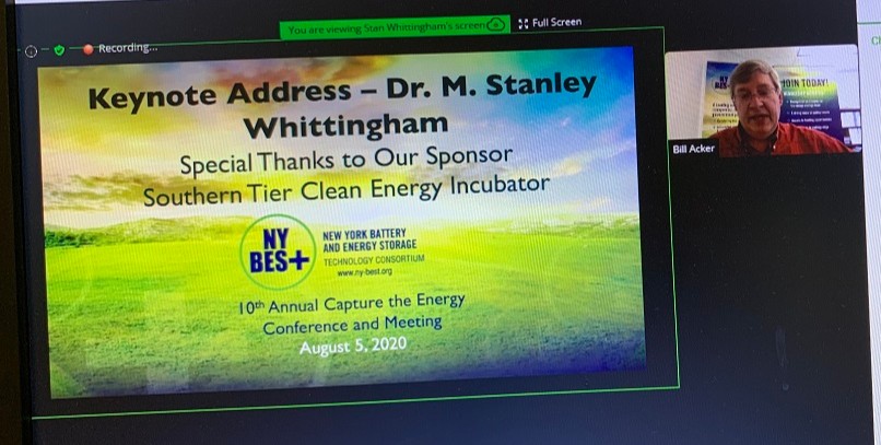 NYBatteryEnergy's tweet photo. Nobel Prize winner Dr. M. Stanley Whittingham delivered a special presentation and keynote at day 2 of the virtual 10th Annual Capture the Energy Conference and Expo! #CTE2020 #EnergyStorage @binghamtonu
The conference agenda can be found here: https://t.co/1MDy2Pudjo https://t.co/62sHSMwP9U