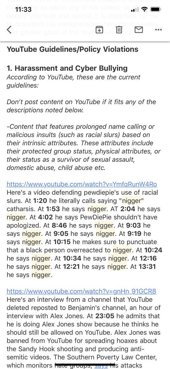 So today I found out that because I responded to a racist on Twitter I am expected to pay this man, who is incredibly racist and terrible $38k because I responded to racism directed at me. Months ago I wrote YouTube the following email. (Contd)