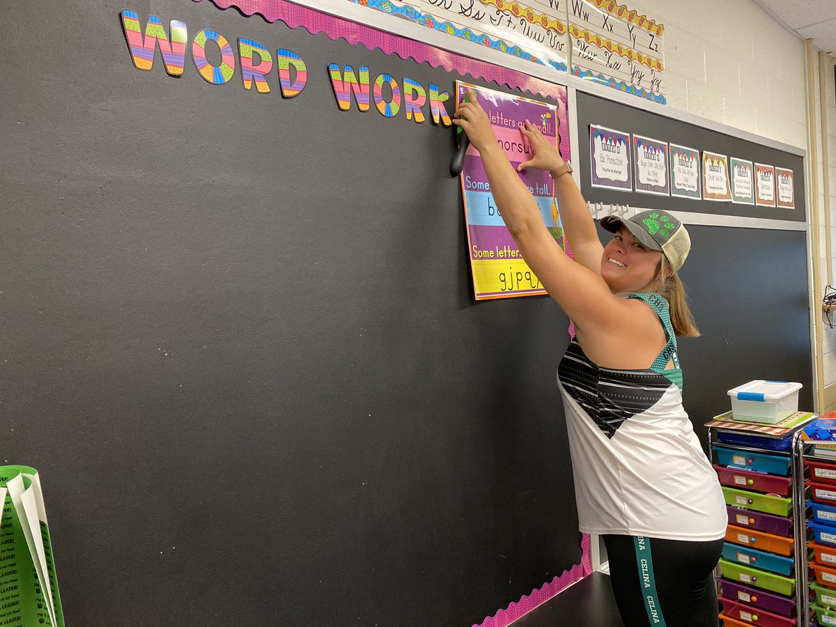 CelinaSchools's tweet photo. The Celina Elementary School Staff is busy getting ready for the first day of school.... 3 weeks and counting!!! #CelinaNowBulldogForever #CelinaElementary #WeLEAD #FirstDayOfSchoolIsAugust26th https://t.co/uEQkvDQ0lW