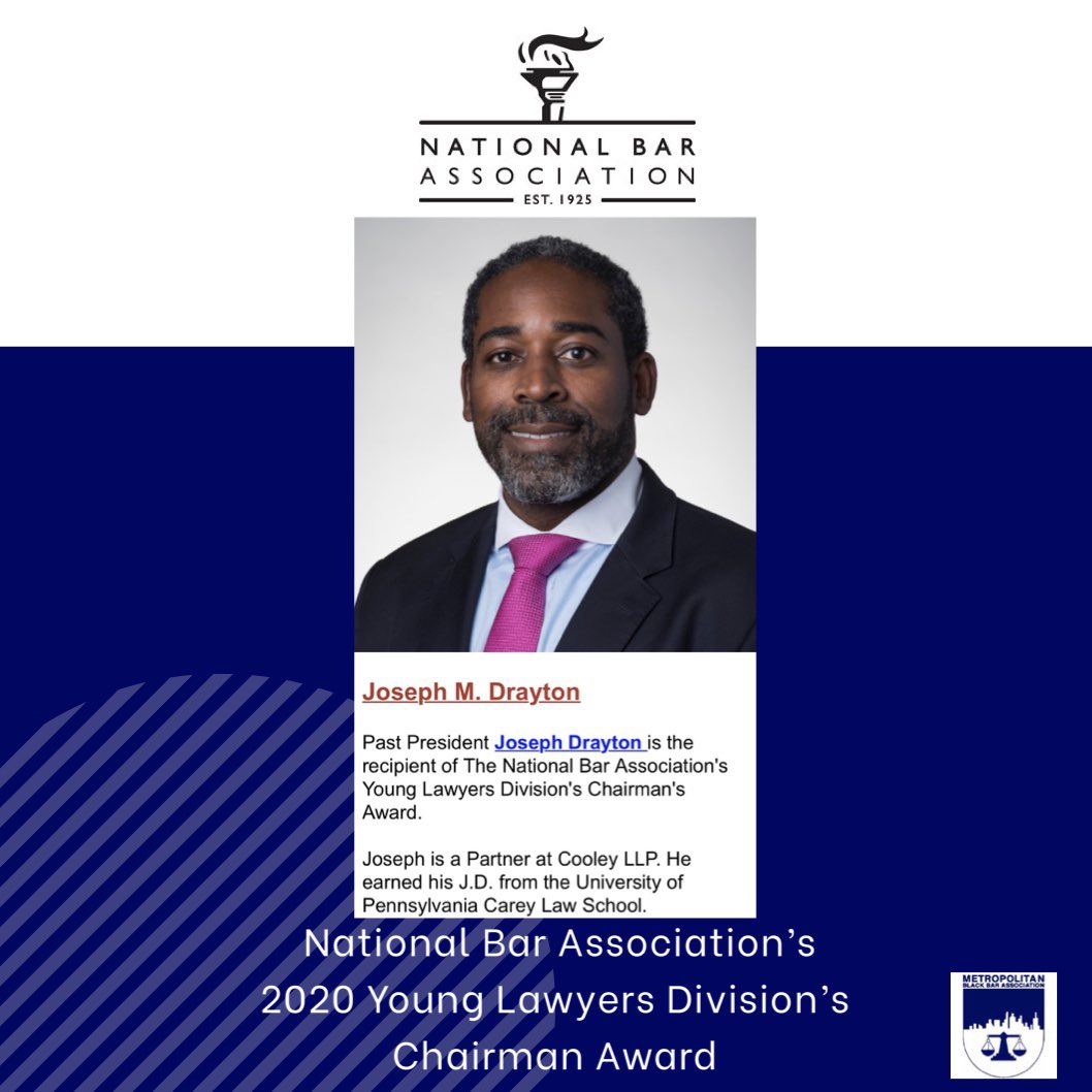 MBBANYC's tweet photo. The MBBA is honored to be the recepient of the @nba_yld ‘s 2020 YLD Division of the Year Award.
Past Presidents Jason Clark, Joseph Drayton, and Past Paula Edgar were recipients of the2020 Division's Chairman's Award.
Thank you @nationalbar @nba_yld
#MBBANYC #MBBALEAP https://t.co/Mk9RLLiKYa