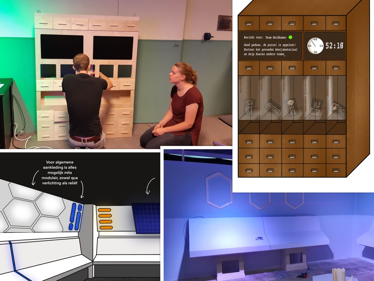 Onze #educatieve #escaperoom van <a href="/BiebEemland/">Bibliotheek Eemland</a> wordt deze zomer volledig vernieuwd en geautomatiseerd met #Burgerschap en #mediawijsheid puzzels en nieuwe effecten. Van concept tot realisatie.