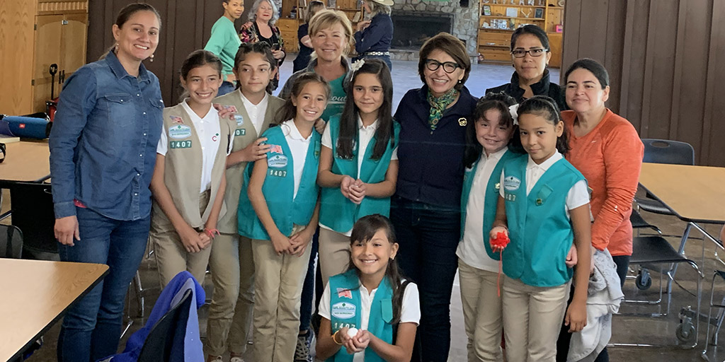 At Camp Skyland Ranch, girls learn about environmental education, #STEM programs and more. Our Lisa Reece sponsored a grant to purchase native plants, shrubs and vegetation for <a href="/GirlScoutsSGC/">GSSGC</a> to use at the camp’s Project Restore program. Pictured with <a href="/SylviaAcevedo/">Sylvia Acevedo</a> #lifeatHDR