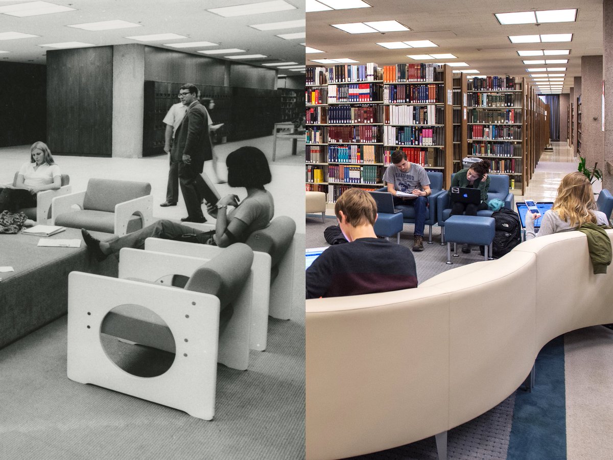 SyracuseU's tweet photo. Some of our favorite spots on campus then and now ⤵️ https://t.co/AsbFqSALvn