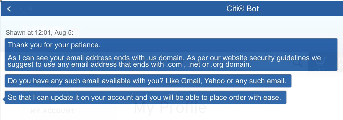 pnommensen's tweet photo. Interesting! who knew .us domains are inheriently less secure than .com when it comes to email? #facepalm @Citibank https://t.co/rsGPQATpSz