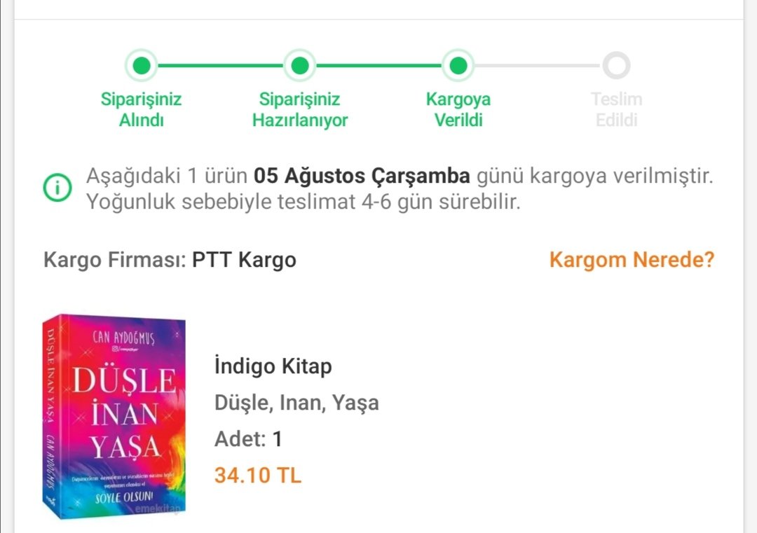 Kargoya verildiyse sabırsızlıkla bekliyorum @can_yaziyor