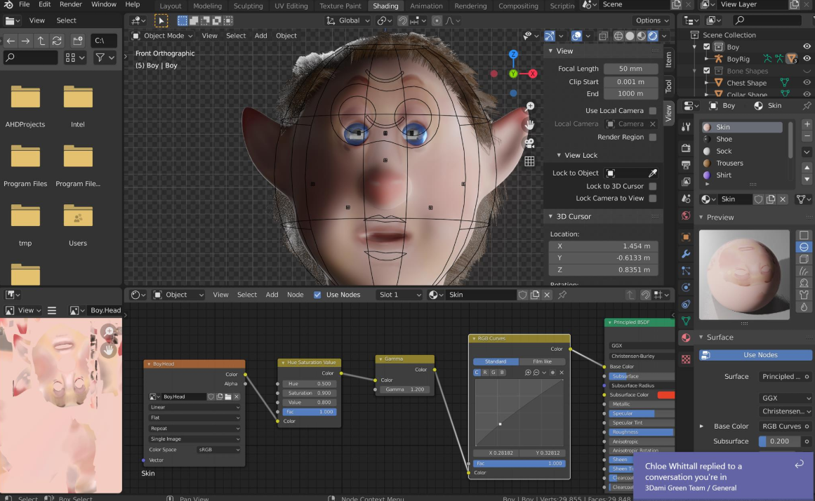 3Dami's tweet photo. But everything is slowly coming together. Tomorrow is the last day of serious animation, with 'Render Friday' closing in fast! #b3d #summerofanimation https://t.co/8uvRElGfZb