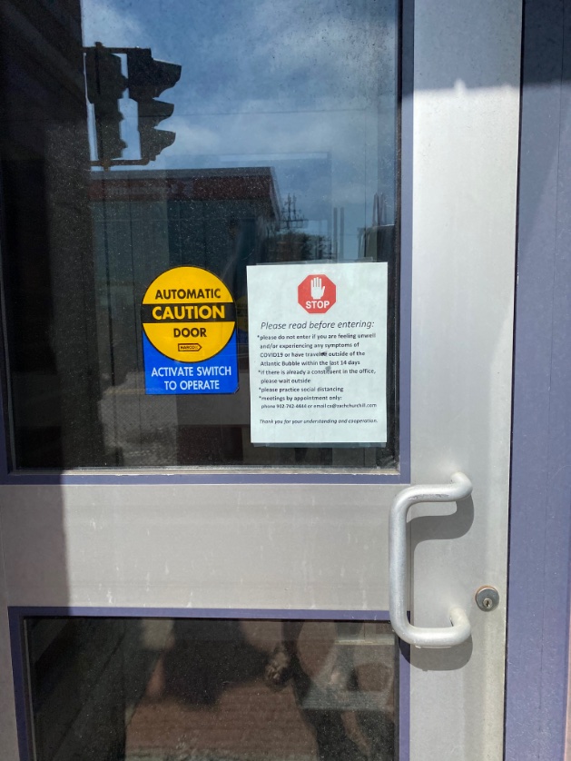 I should have made an appointment I guess. Or not assumed he wasn’t on vacation as I am. Anyway, the door was locked. But the rules for his working conditions seem to be quite a contrast to the ones that I and my children will face in four weeks.