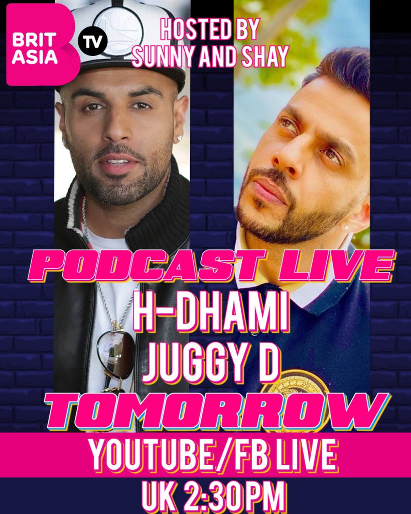 BritAsiaTV's tweet photo. Straight Talk with Sunny and Shay will be LIVE-STREAMED tomorrow at 2:30pm (GMT) on Facebook & YouTube! 🙌 Tune in to see @sunnyandshay interview @therealjuggyd and @hdhamimusic on the topic of fatherhood! #BritAsiaTV #BritAsiaPodcast #SunnyandShay #JuggyD #HDhami #Fatherhood https://t.co/oTF9iYAwdd