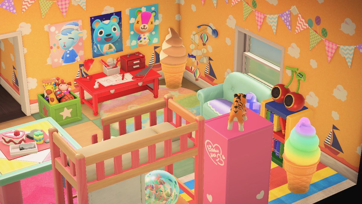 meltedshrimp's tweet image. couldnt commit to making a kidcore island so i just expressed my love for kidcore in this room!!