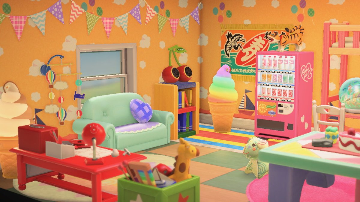 meltedshrimp's tweet image. couldnt commit to making a kidcore island so i just expressed my love for kidcore in this room!!