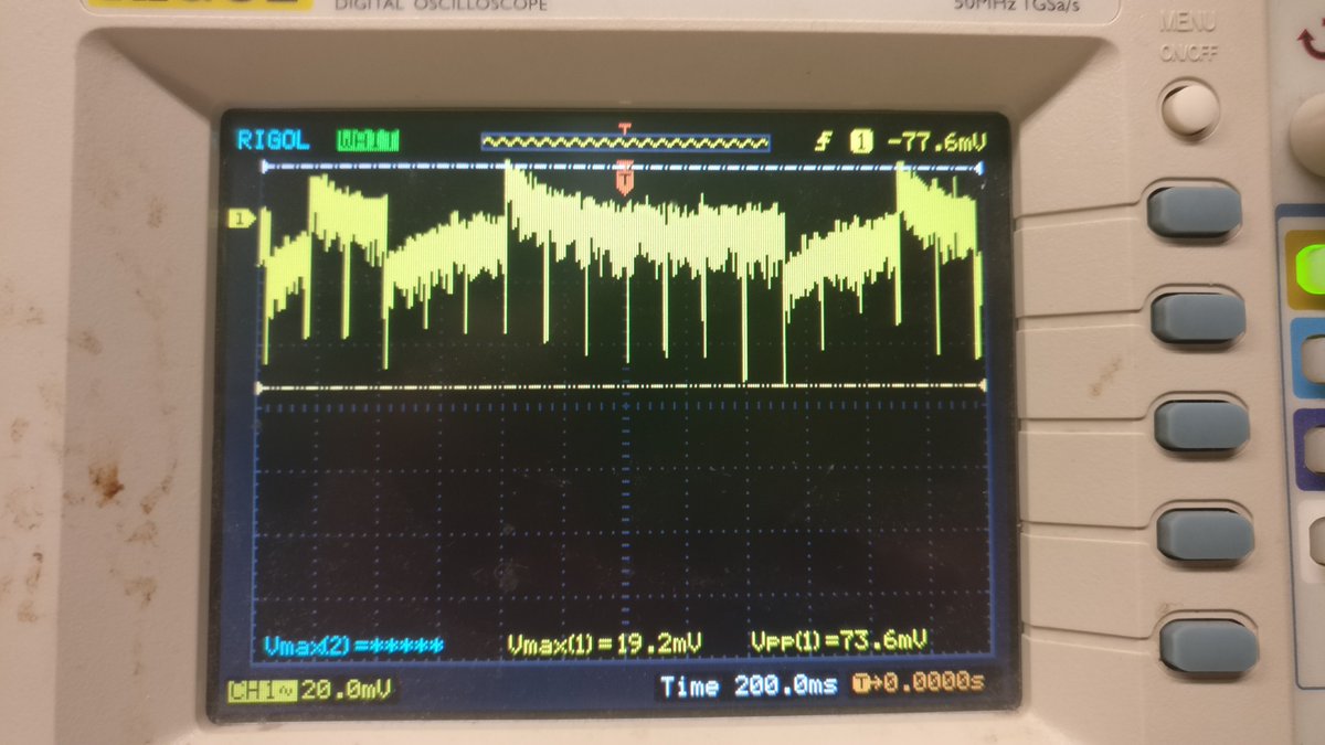 We still have the problem that the  @card10badge has a a too high inrush current. One option is to reduce the decoupling capacitance and introduce some series resistance. Changing from 2x47 uF to 47 uF + 27 Ohms works but shows a lot of ripple on the supply line of the CPU: