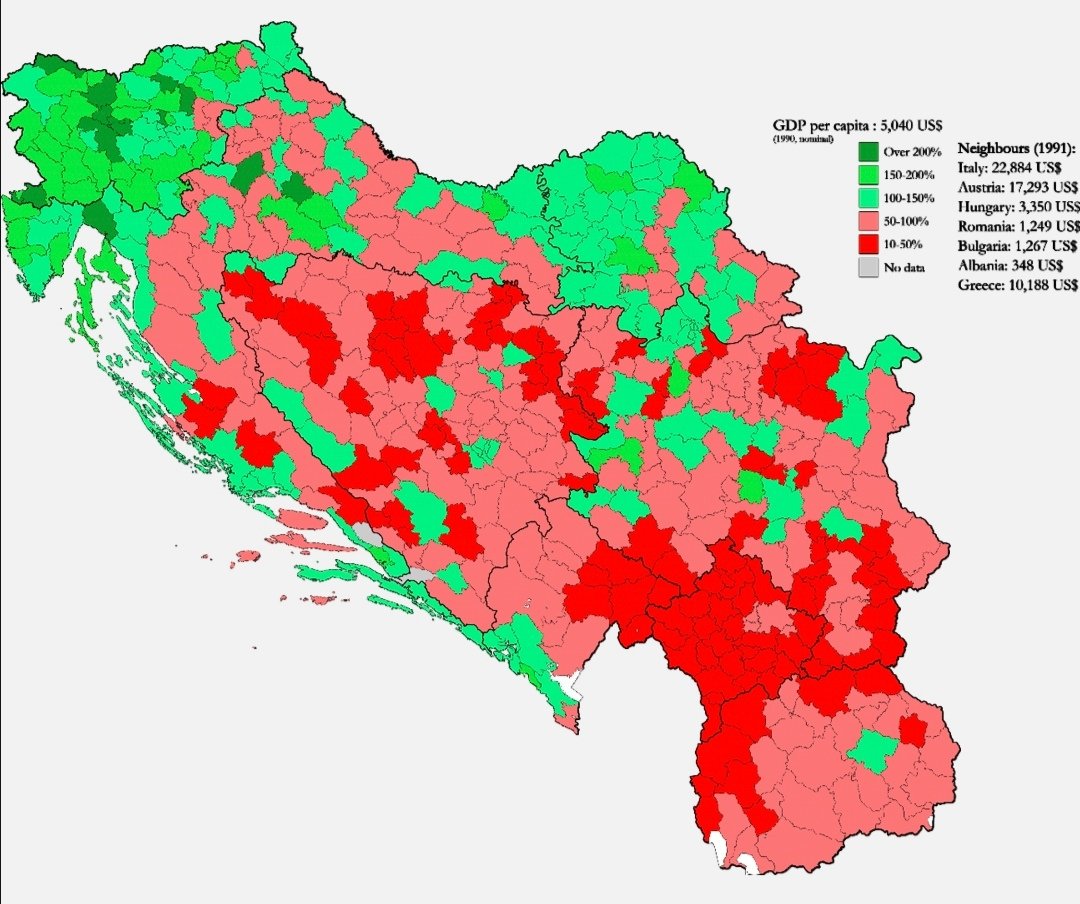 Speak to Literary arts Mark down kos_data on Twitter: "GDP per capita in Yugoslavia right before the breakup. What went wrong? https://t.co/KUEI2tFtOS" / Twitter Speak to Literary arts Mark down kos_data on Twitter: "GDP per capita in Yugoslavia right before the breakup. What went wrong? https://t.co/KUEI2tFtOS" / Twitter