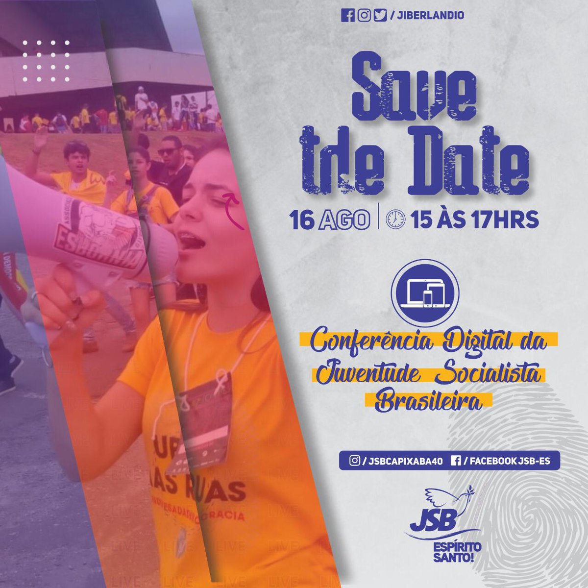 _crismirandaa's tweet photo. Oii, aqui é Cris Miranda, Presidenta da Juventude Socialista Brasileira (JSB) do município de SERRA.
Gostaria de convidá-lo(a) para participar conosco da 1° Conferência Digital da JSB-ES.
Segue link para inscrição:
https://t.co/LSKmHifAxx
#OcuparoPoder
#ForçaJovem
#JSBES https://t.co/0BTrDuU1te