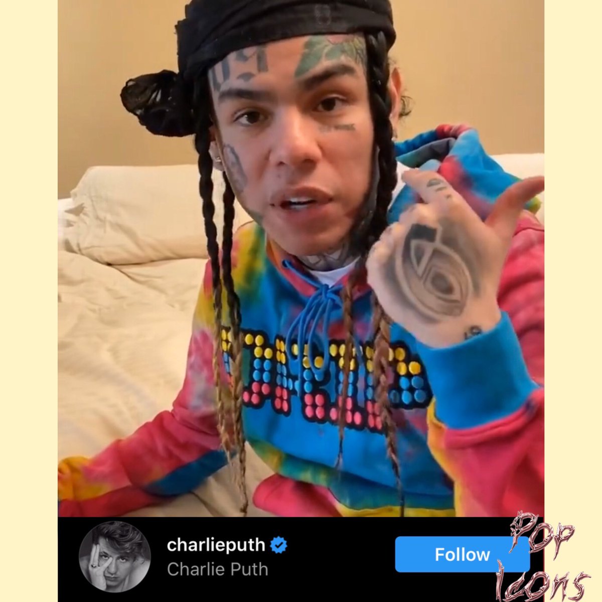 Charlie Puth also shared that he would produce alleged peodphile (and almost registered sex offender) 6ix9ine’s next album for free once he was released from prison, and later liked his Instagram post about chart manipulation