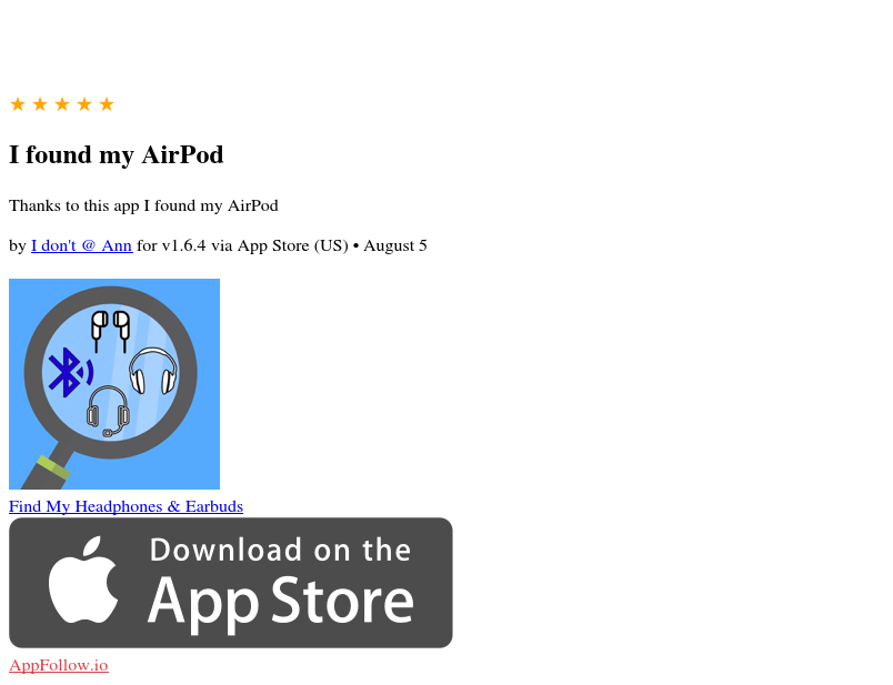Find My AirPods tweet media