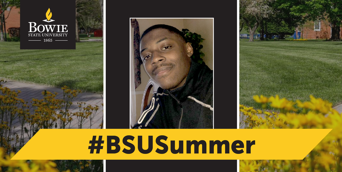 BowieState's tweet photo. Researching the effects of COVID-19 on communities, Business Administration senior Ramar White worked with BSU faculty this summer. “I was able to work on a project dealing with the current pandemic and gained valuable skills I can use in my career.” #BSUSummer #BoldDiscoveries https://t.co/toxyV4UxRb
