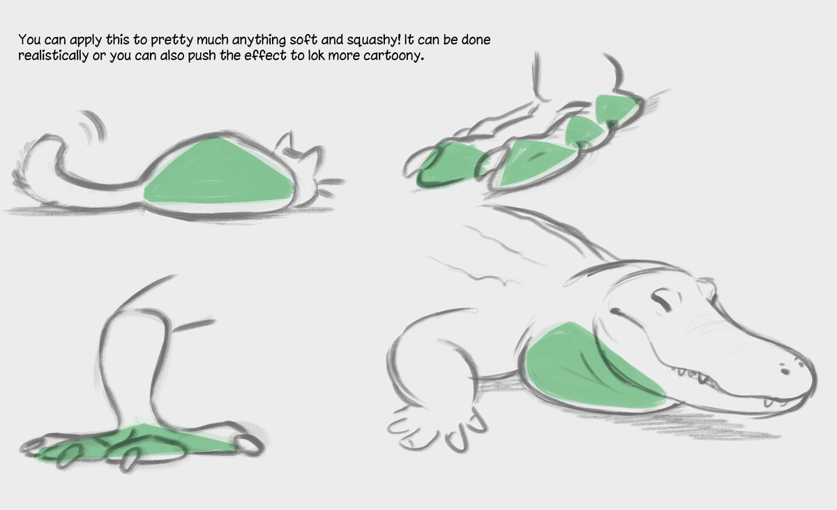 SeasaltShrimp's tweet photo. Another quick art tip, I like that I'm able to whip those short tutorials out within a day!
I don't know how useful this one will be either but I've been asked how to give a feeling of weight to characters, and this is my thought process for it. https://t.co/3PLddT81AM