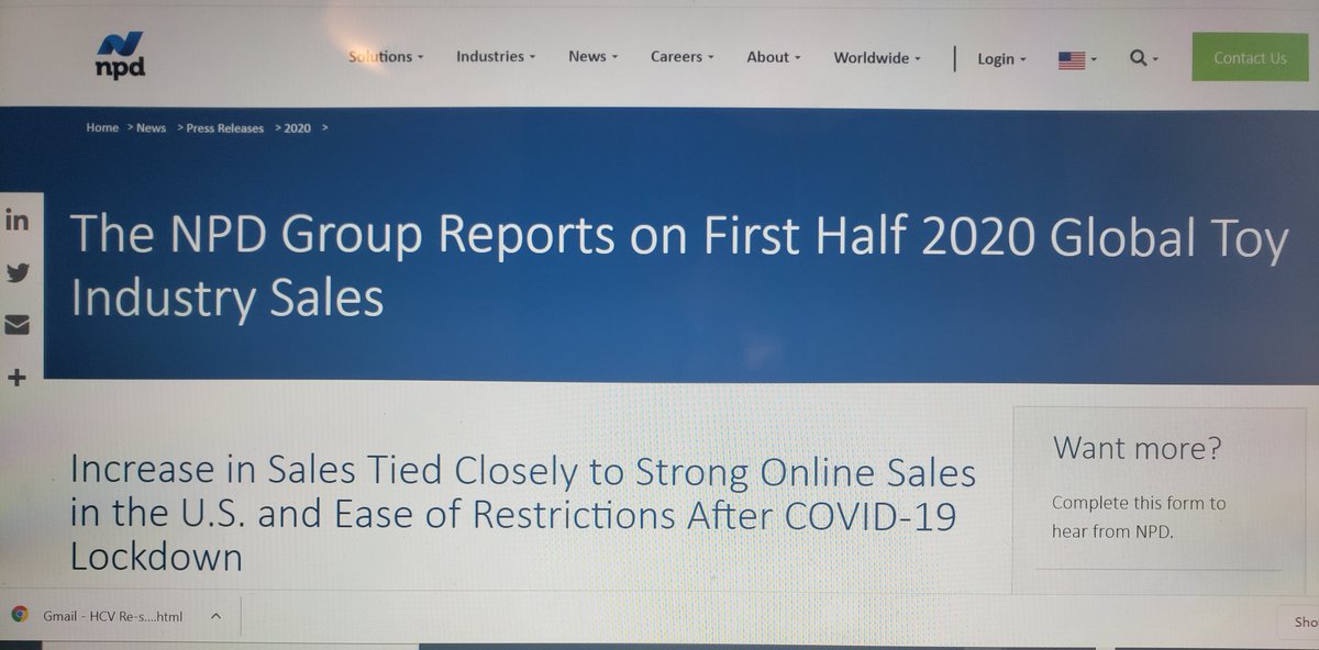 Did you see the NPD News Release on positive First-Half- 2020 sales results across 12 countries (G12, incl USA, Canada, Europe, etc).  bit.ly/3gwKO9J Important news as I scout trends at #ASTRACAMP this week. <a href="/ToyTrendExpert/">Reyne Rice</a> <a href="/ReyneRice/">Reyne Rice</a>