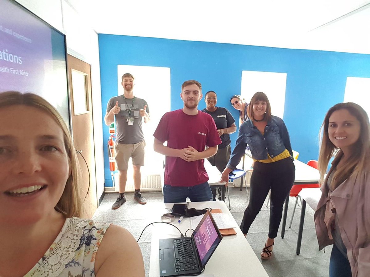 the_grey_dog_'s tweet photo. It has been a long time but we are back doing what we believe is so necessary at the moment.
These lovely people from free2talk received Youth Mental Health First Aid training for the youth around Northampton. Well done all.
#MHFAENGLAND #free2talk https://t.co/mGxQ5tDAlL