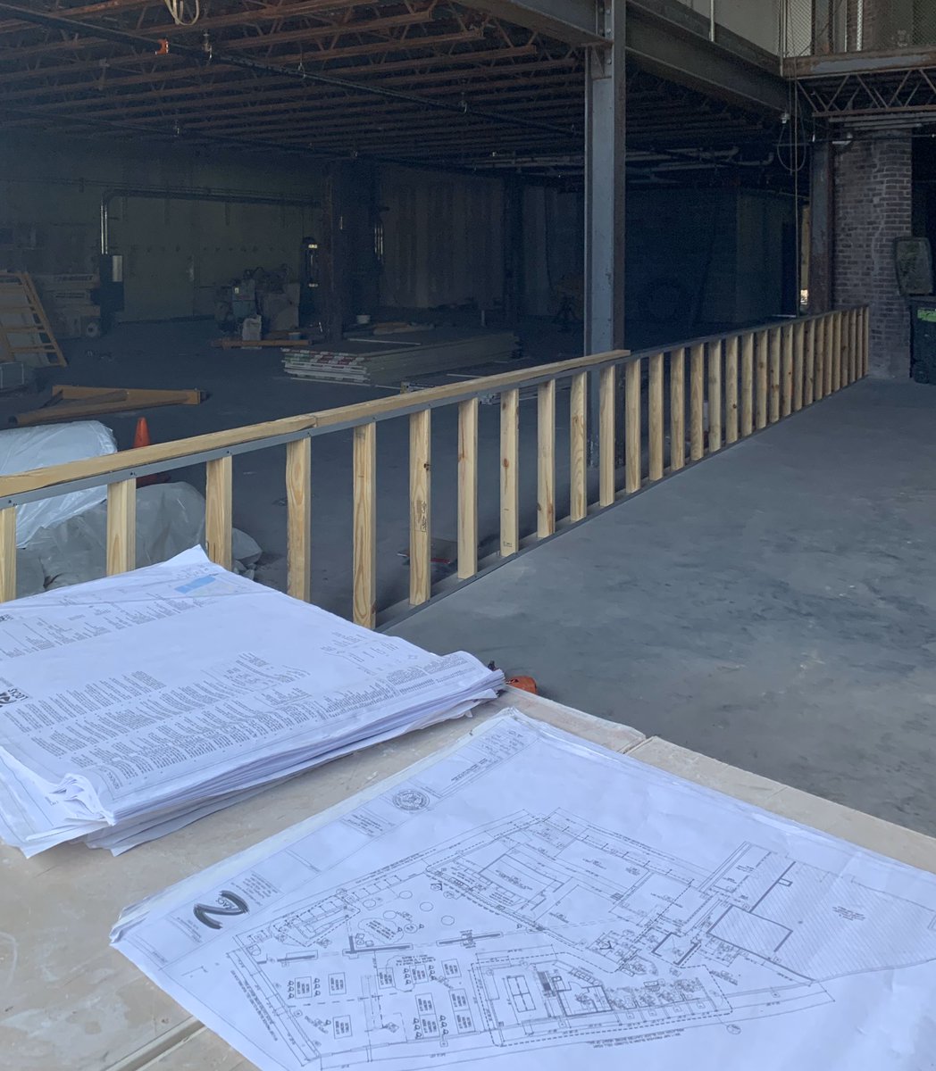 There’s something about framing the bar that changes the feeling of a new brewpub! #HRABuilds #21LocksBrewing