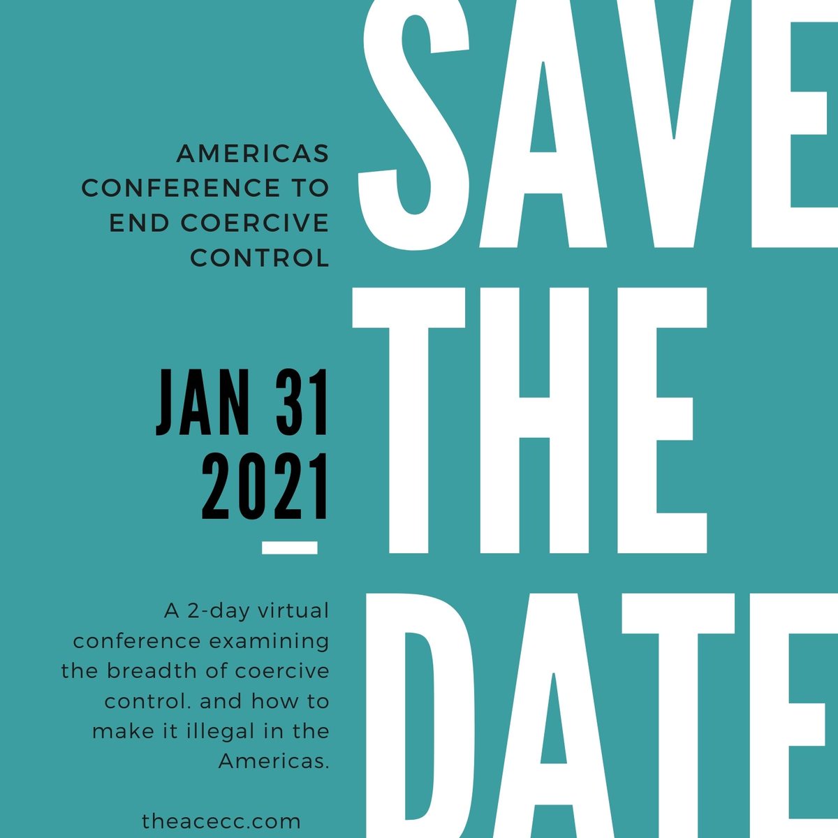 TheACECC's tweet image. It is coming! The first comprehensive conference on #coercivecontrol in the Americas, from Canada to the tip of South America and every country in between. Pre-register and save up to 10%. theacecc.com
#TheACECC #EndCoerciveControl #ACEs #DV #Kids2 #Childabuse