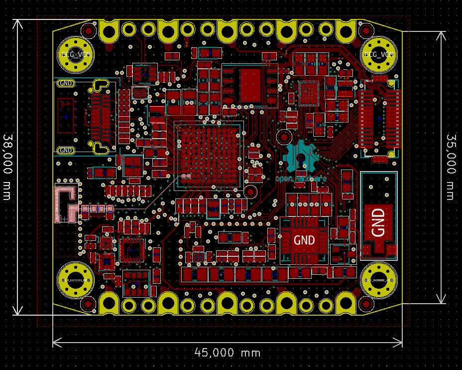 May 28: The  @card10badge uses a  @maximintegrated MAX32666 with BLE. The chip antenna we are using is absolutely tiny. A quick check shows an at least half decent matching for its size: