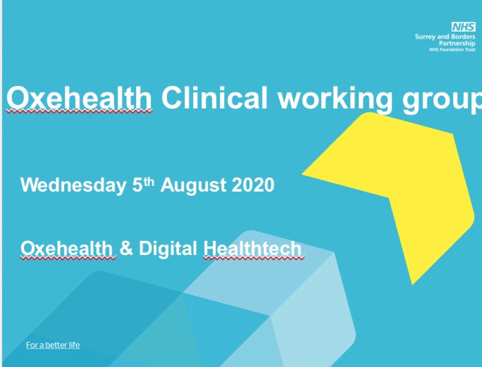Thanks to everyone who attended our 1st @oxehealth clinical working group <a href="/lexxivaughan/">Alex Vaughan</a> <a href="/SABPDigital/">SABP Digital</a> <a href="/NursingSabp/">Nursing_SABP</a> <a href="/SABP_healthtech/">SABP Healthtech</a> <a href="/MarkKenster/">Mark Kenny</a> <a href="/_DougStewart/">Doug Stewart</a> bringing real innovation to mental health care to improve patient safety.#embracingdigital #forabetterlife #patientsafety