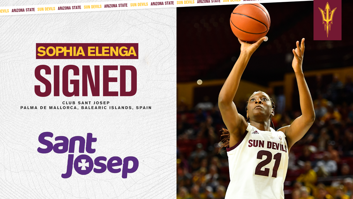 SunDevilWBB's tweet photo. โ๏ธ ASU โก๏ธ Spain
Join us in congratulating Sophia Elenga on signing with Club Sant Josep! #NextLevelDevil https://t.co/nNkEXpKSgm