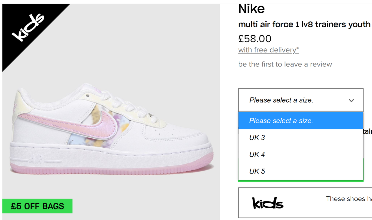 schuh nike air force 1