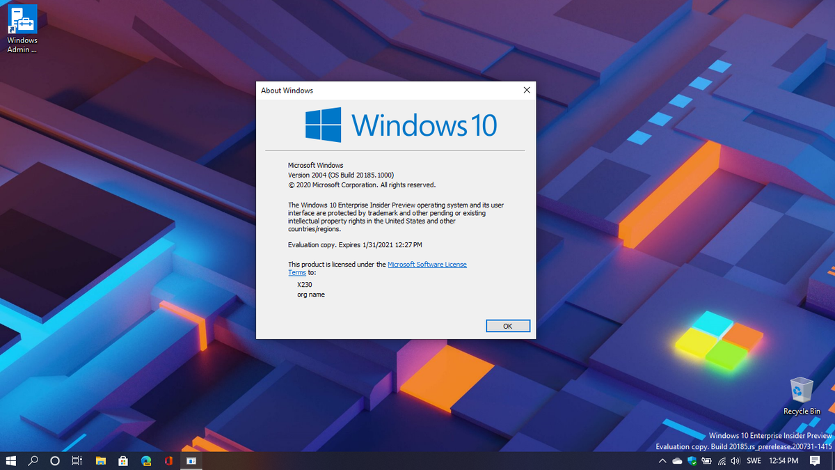 WZorNET's tweet photo. 🖥️#Lenovo #ThinkPad X230 Windows 10 Enterprise,⚗️#ActiveDevelopmentBranch🏗️#InsiderPreviewBuild /20180.1000.rs_prerelease.200725-1714/ https://t.co/vmcG7HXu8o👉🛩️#InsiderPreviewBuild /20185.1000.rs_prerelease.200731-1415/ in the 👨🔧#DevChannel🚀 formerly known as the #FastRing✌️😏 https://t.co/e1x4slgMzO