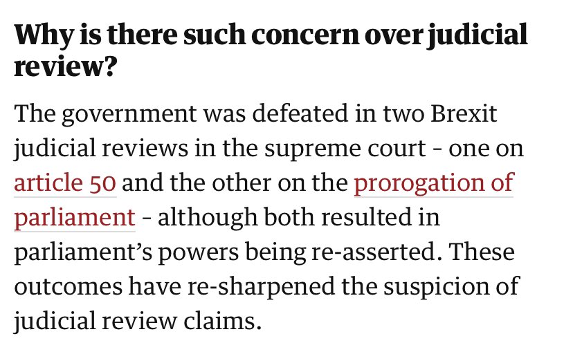 It is incredibly overwhelmingly difficult to hold power to account. And one of the very few tools we have is the right to legally challenge the government. Boris Johnson’s government is now looking to deprive us of that right