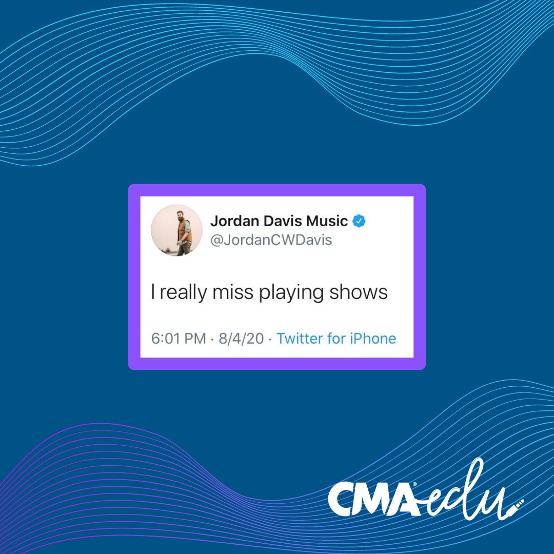 cmaedu's tweet photo. Who else is missing live shows?🙋Tag who you’re most excited to see in concert👏 #CMAedu @JordanCWDavis https://t.co/fAnwb0p6Ju