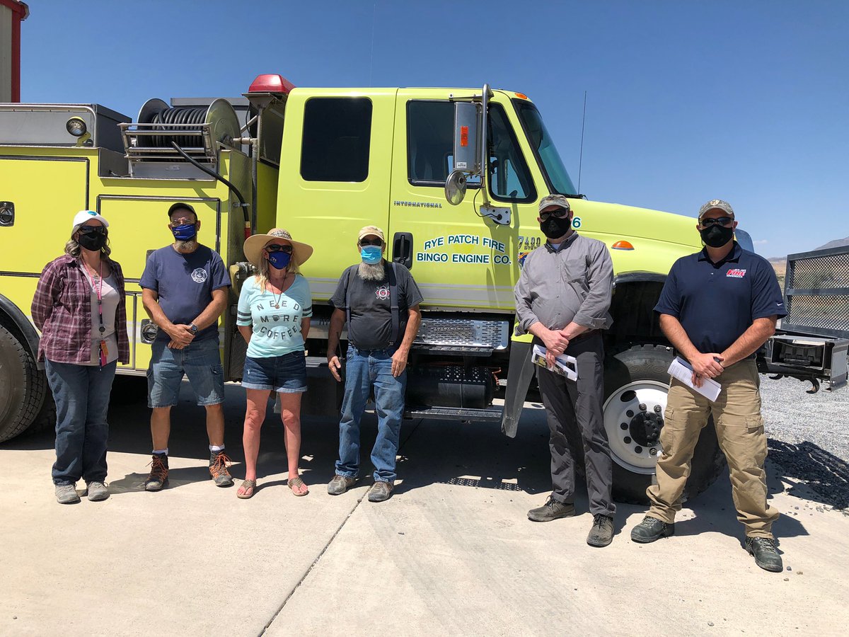 As part of yesterday’s tour around the Winnemucca Dist, DOI ASLM Casey Hammond visited the Rye Patch VFD. This fire truck was transferred to the VFD last year as part of the Rural Fire Readiness Program. #ReadyForWildfire