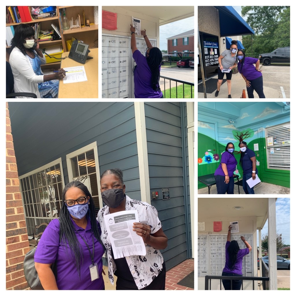 LAJohnTWhite's tweet photo. Principal Moye and her staff at the LA@ John T. White are on a mission to increase student registration! #OperationRegistration https://t.co/wb5rRgVkPI
