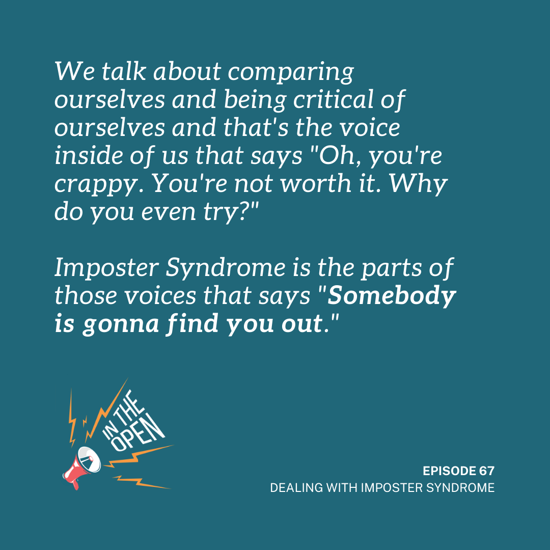 MentalHealthAm's tweet photo. On this episode of the #InTheOpenPodcast, we discuss “Imposter Syndrome.”
Listen wherever you get your podcasts or at https://t.co/tfWGXTqrvM.
#anxiety #mentalhealth #depression #impostersyndrome https://t.co/a5gYxJNjOv