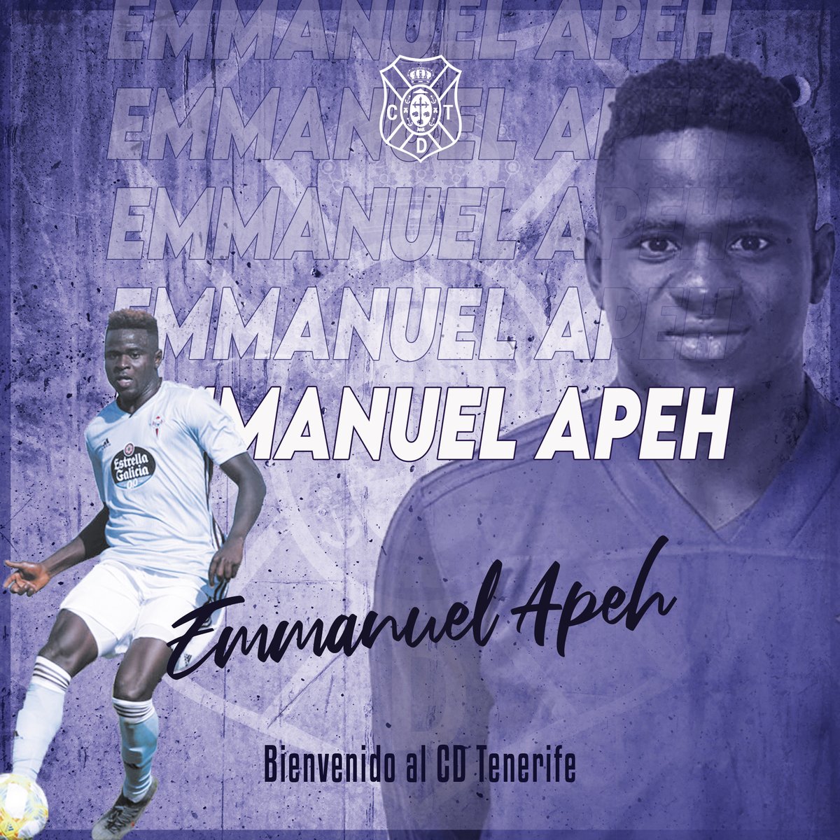⚽️Emmanuel Apeh defenderá la camiseta #blanquiazul durante las próximas tres temporadas 🏴󠁧󠁢󠁳󠁣󠁴󠁿.