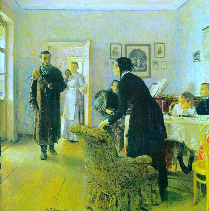 In 1885 his painting of Ivan the Terrible & his Son was exhibited. They did not expect him (1884-8), Portrait (1884) & the Artist’s Daughter (1884)