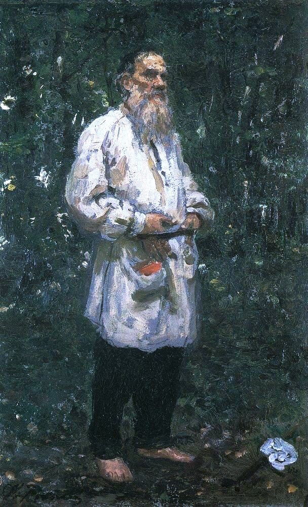 He held a one-man exhibition in the History Museum in Moscow (1892). Repin travelled again in W Europe. Two portraits (1892), Tolstoy (1891) & Portrait of an Actress (1891)