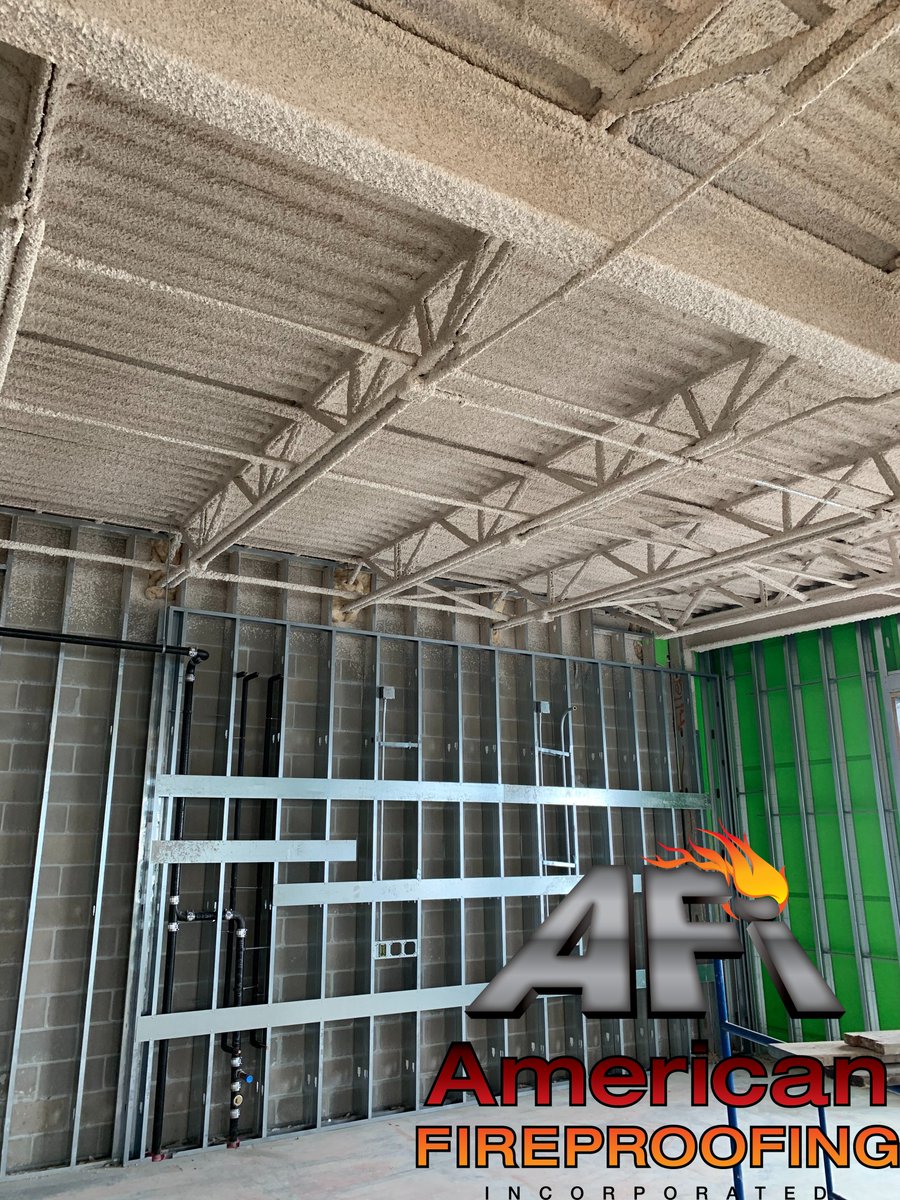 AFireproofing's tweet image. #WorkzoneWednesday The AFI team is providing the #sprayappliedfireproofing scope at our Boulder Point Project in Marion, IA. The AFI team is spraying 
@Isolatek #CAFCO300. #fireproofing #fireprotection #fireproof #sprayedthermal #fireproofingcontractor #appliedfireproofing