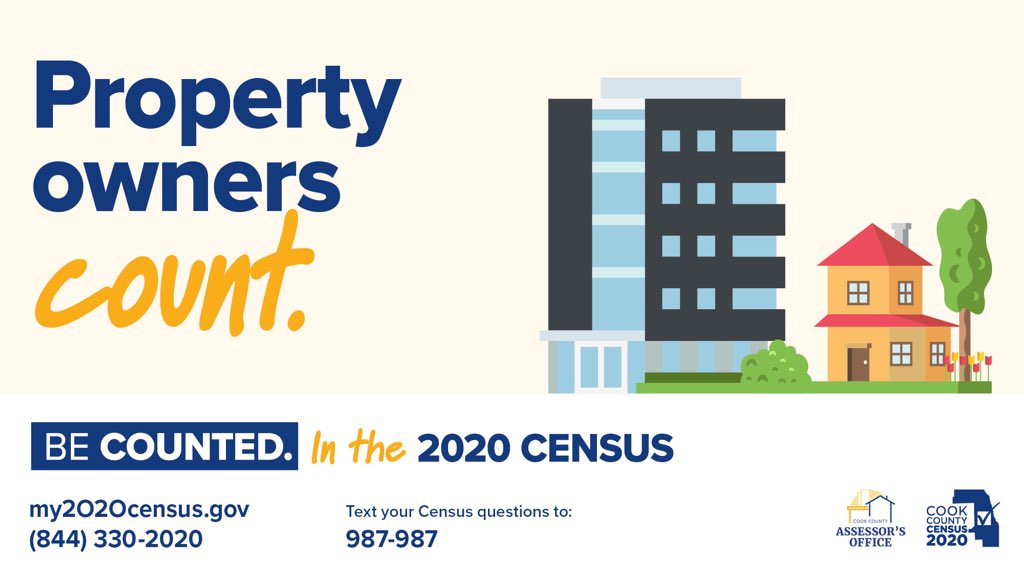 AssessorCook's tweet image. Cook County needs you! Shape the future of your community today. Help someone fill out the 2020 Census either online, by phone, or by mail. Don’t forget to let your friends and family know you completed the Census! #EachOneReachOne #CookCountyCensus #MakeILCount