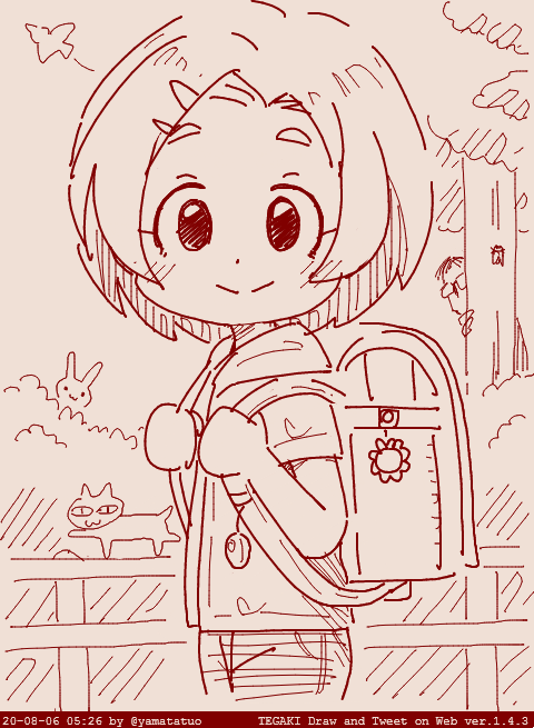 おやすみ前に、薫ちゃん #tegaki_dt 