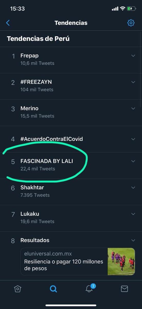 Luciacruz1409's tweet photo. Puesto 5 TT en Perú🇵🇪 FASCINADA BY LALI 
@lalioficial  @FCOLaliMusicaPE https://t.co/xi8DhtQQZw