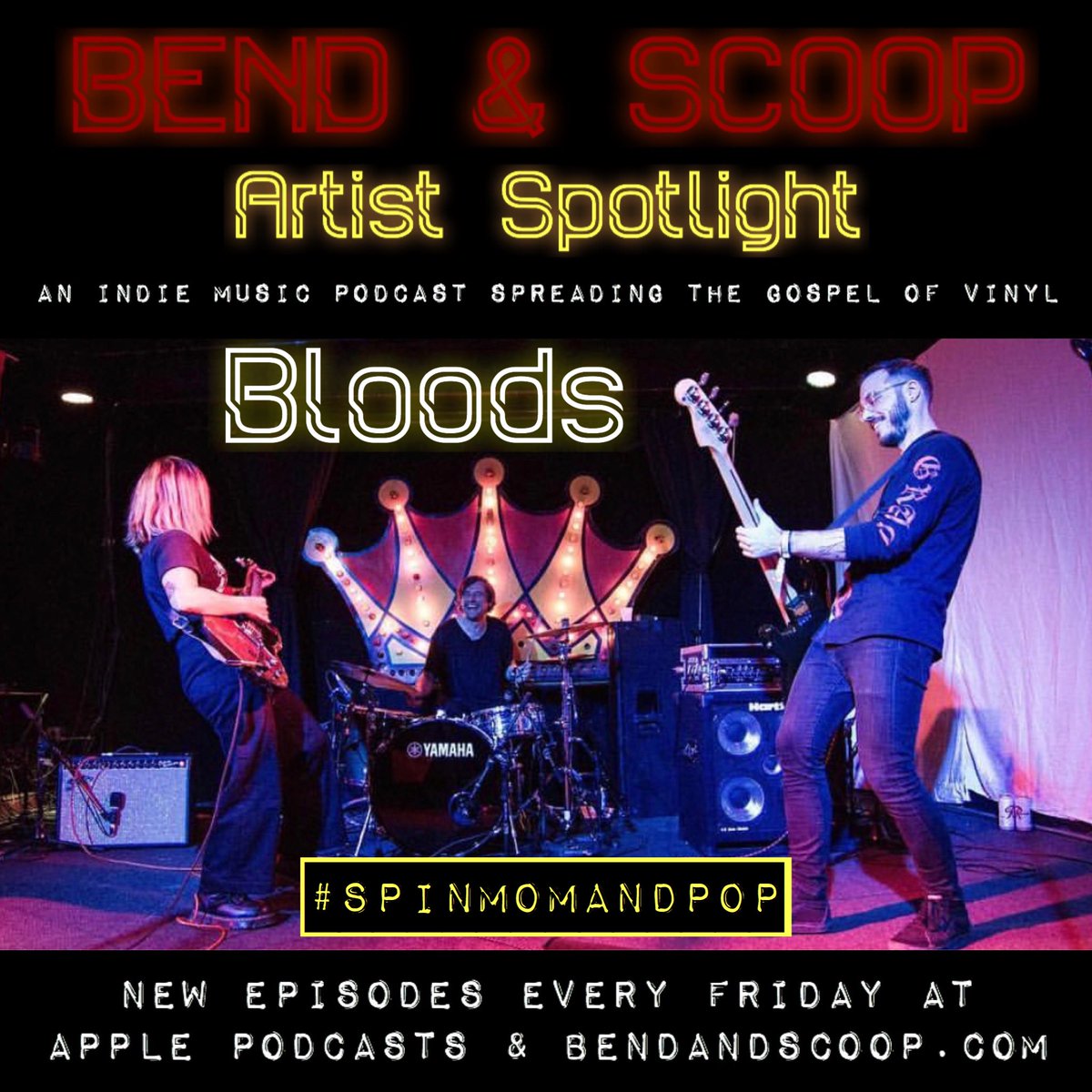 One of the artists featured on the latest episode of Bend & Scoop is Bloods (@bloodsband).  If you have a chance, check them out!  You can check us out at bendandscoop.com or Apple & Google Podcasts - new episodes every Friday...
#SpinMomAndPop