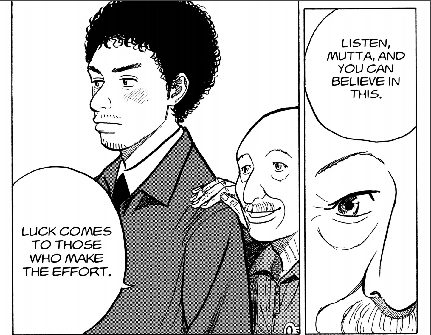 宇宙兄弟 公式 41巻発売中 Auf Twitter いいかムッタ これは信じていい Listen Mutta And You Can Believe In This 運も実力のうち だ Luck Comes To Those Who Make The Effort 宇宙兄弟英会話 T Co Bfatwjuwkw Twitter