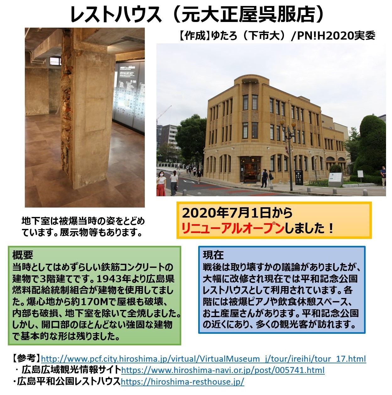 全国大学生協連学生委員会 Pe Twitter ヒロシマを知ろう レストハウス 原爆ドームの近くにある レストハウス 今はレストハウスですが ここも被爆建物の一つです 現地実委のゆたろ 下市大 がまとめました T Co Wga5lvbazl Twitter