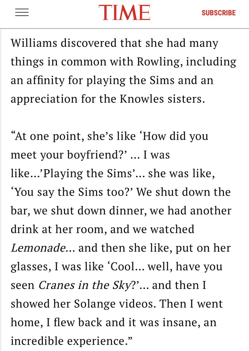 47) J.K. Rowling is a fan of the Knowles sisters, Beyoncé & Solange. ( @TIME)