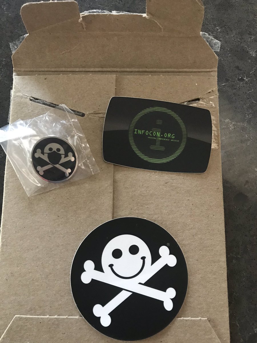 MikeLandeck's tweet photo. Ordered on Sunday, shipped 27 minutes later. Arrived today. #defconsafemode #defconswag https://t.co/rKMQO0S4w3