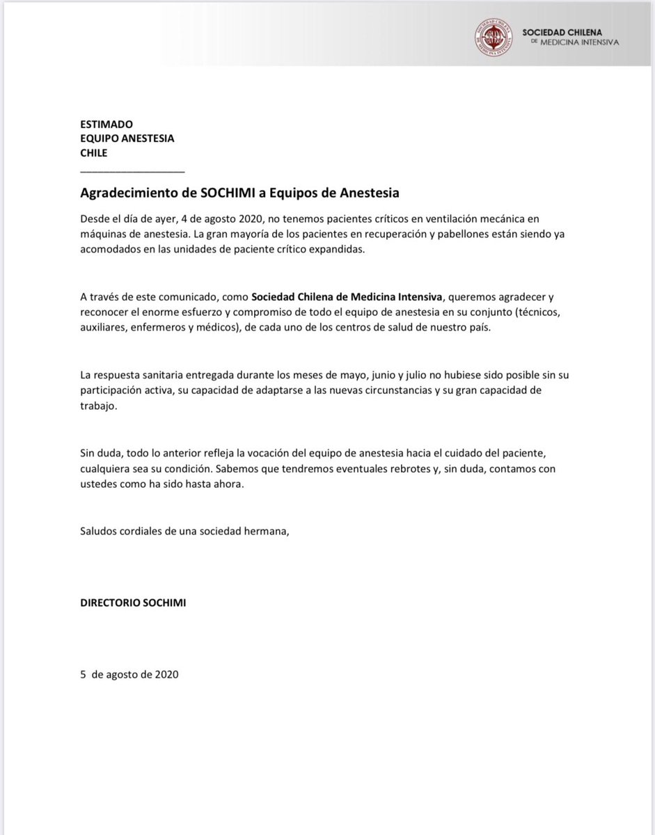 Gracias equipo de anestesia!!!!
Contamos con Uds siempre! <a href="/sochimioficial/">SOCHIMI</a> <a href="/Socanestesia/">Sachile</a>