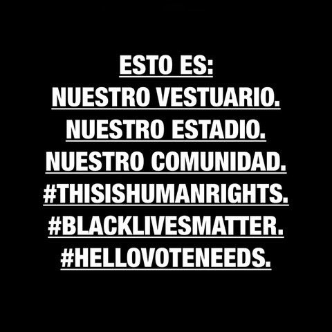 Osaidj's tweet photo. We: Shall Build A Super-Majority Of 75% In Every Locker-Room, Stadium And Community... #ThisIsHumanRights. #BlackLivesMatter. #HelloVoteNeeds. https://t.co/xtBjU9ap2a