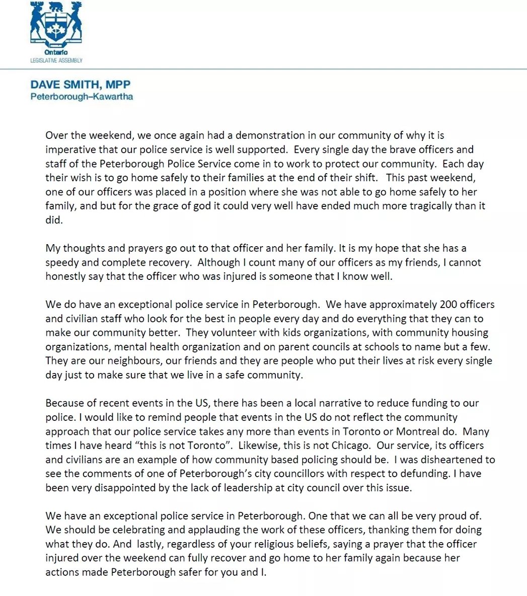 A Letter To The Editor Supporting Our Police Dave Smith